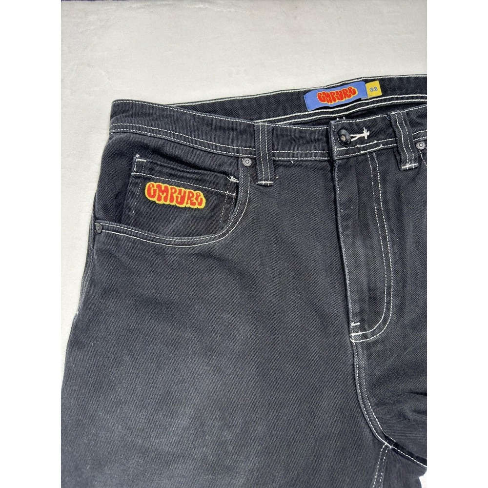 CMPURE Jeans Mens 32x30 Black Denim Relaxed Fit Straight Leg Dark Wash Casual - Picture 6 of 9